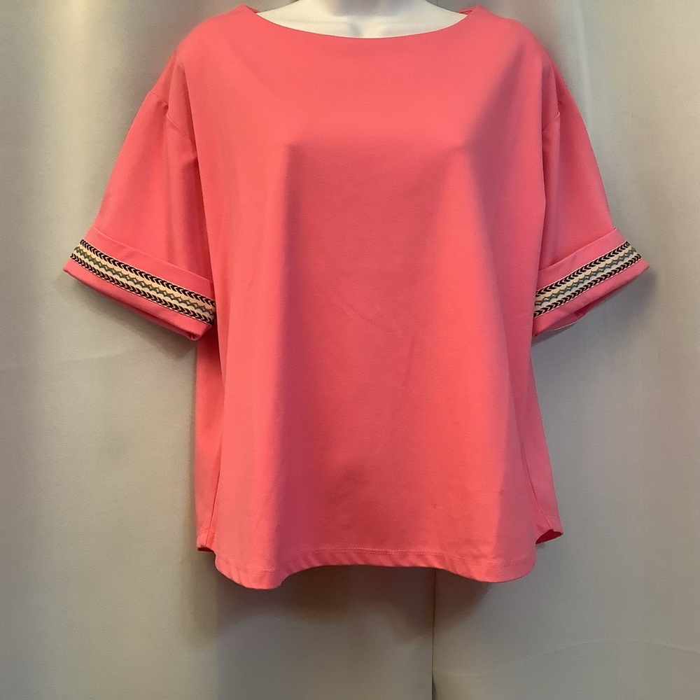 Pink Martini Top Women’s Medium Short Sleeve Pink